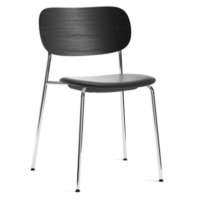 Audo Copenhagen Co Side Chair, Partially Upholstered - Color: Black - 11720