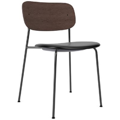 Audo Copenhagen Co Side Chair, Partially Upholstered - Color: Black - 11600