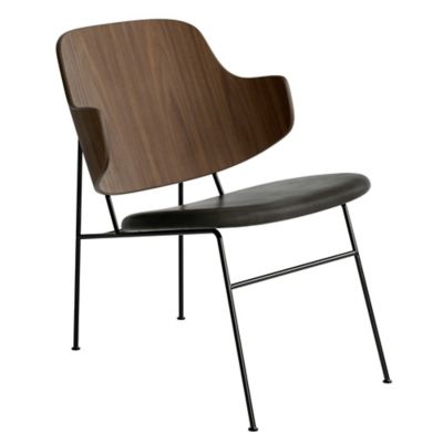 Audo Copenhagen The Penguin Lounge Chair, Upholstered Seat in Black