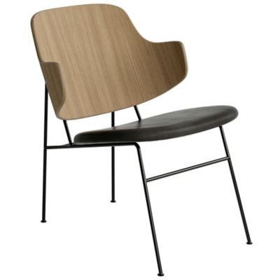 Audo Copenhagen The Penguin Lounge Chair, Upholstered Seat in Beige