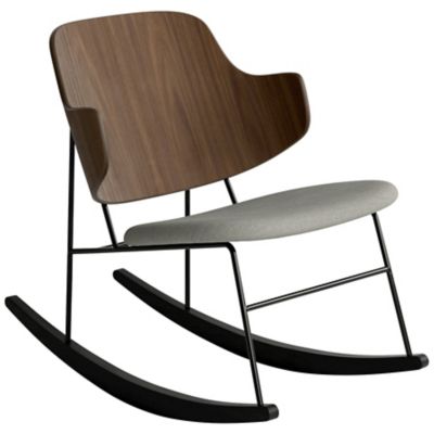 Audo Copenhagen The Penguin Upholstered Seat Rocking Chair - Color: Brown -