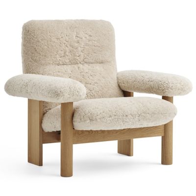 AUD2571854 Audo Copenhagen Brasilia Lounge Chair in Beige sku AUD2571854