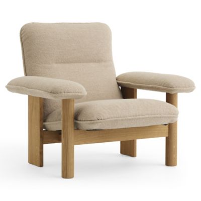 AUD2511226 Audo Copenhagen Brasilia Lounge Chair in Beige sku AUD2511226