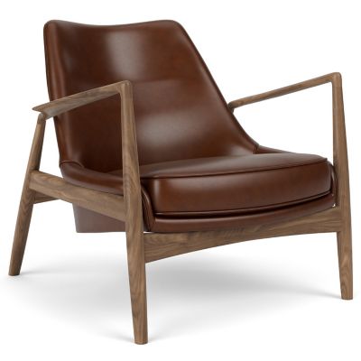 Audo Copenhagen The Seal Low Back Lounge Chair in Brown