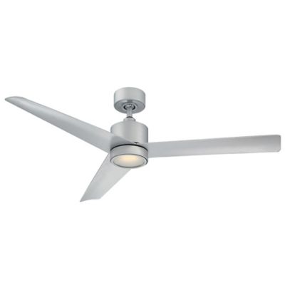 Modern Forms Lotus Smart Ceiling Fan - Color: Silver - Blade Color: Silver 