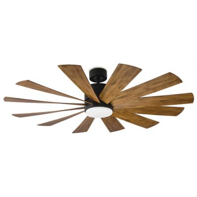 Modern Forms Windflower Smart Ceiling Fan - Color: Black - Blade Color: Dar