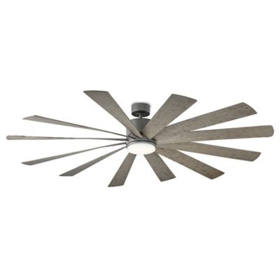 Modern Forms Windflower Smart Ceiling Fan - Color: Grey - Blade Color: Weat