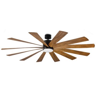 Modern Forms Windflower Smart Ceiling Fan - Color: Black - Blade Color: Dar