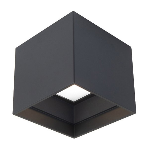 Squat LED Outdoor Flushmount Light - Color: Black - Modern Forms FM-W62205-30-BK