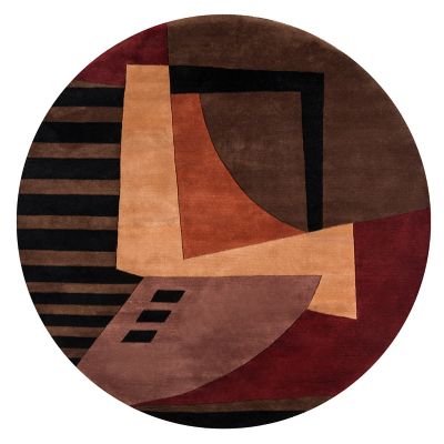 MNI2442956 Momeni New Wave NW-22 Round Area Rug - Color: Brow sku MNI2442956