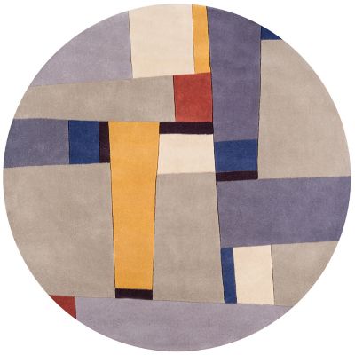 MNI2442971 Momeni New Wave NW-23 Round Area Rug - Color: Grey sku MNI2442971