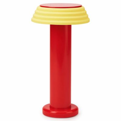 MoMA Sowden PL1 Rechargeable LED Table Lamp - Color: Red - Size: 1 light - 