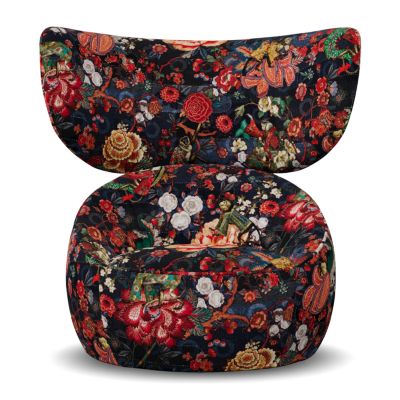 Moooi Hana Wingback Swivel Armchair - Color: Red - 8718282746470