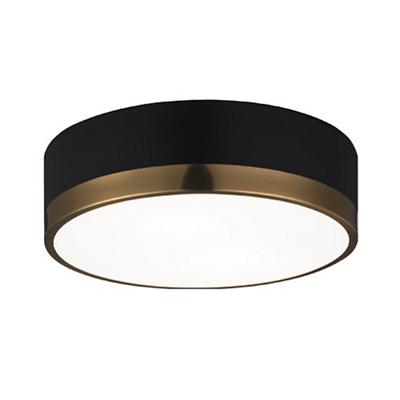 Tommaso Flush Mount Light (Black w/ Gold/12 In) - OPEN BOX