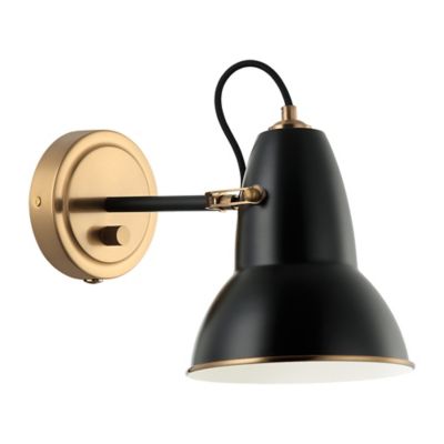Huxe Beffa Wall Sconce - Color: Black - Size: Small