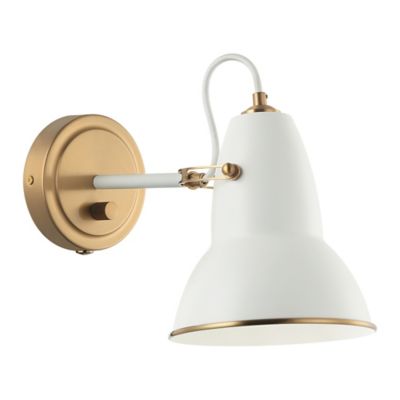 Huxe Beffa Wall Sconce - Color: White - Size: Small