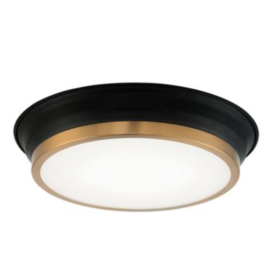 Huxe Eugenio LED Flush Mount Ceiling Light - Color: Black - Size: 12