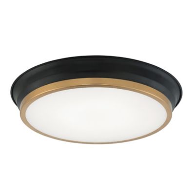 Huxe Eugenio LED Flush Mount Ceiling Light - Color: Black - Size: 15