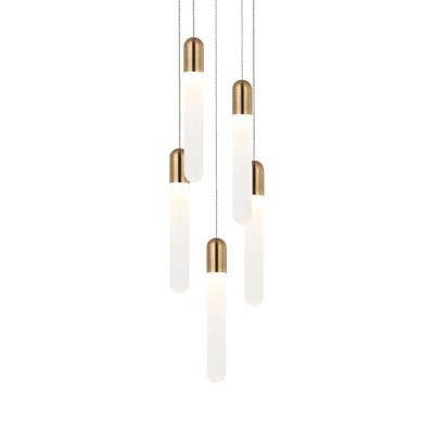 Huxe Bera Multi-Light Pendant Light - Color: Brass