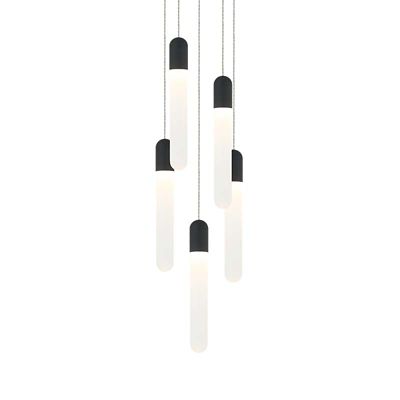 Huxe Bera Multi-Light Pendant Light - Color: Black