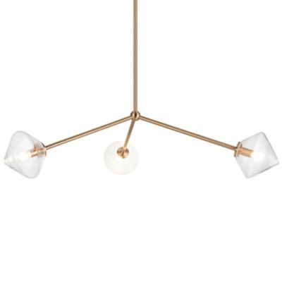 Huxe Adelina Pendant Light - Color: Brass - Size: 3 light