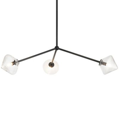 Huxe Adelina Pendant Light - Color: Black - Size: 3 light