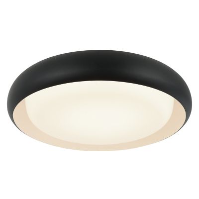 Huxe Ursula LED Flushmount Light - Color: Black - Size: Medium