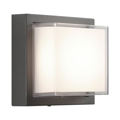 Huxe Flint Square LED Wall Sconce - Color: Grey