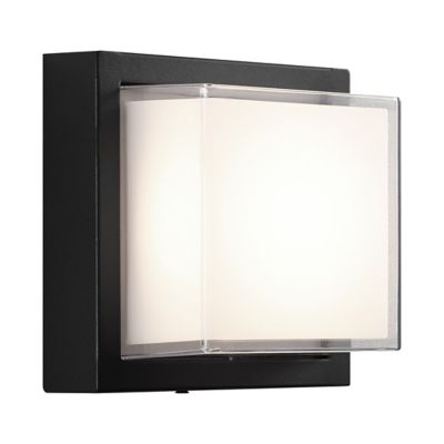 Huxe Flint Square LED Wall Sconce - Color: Black