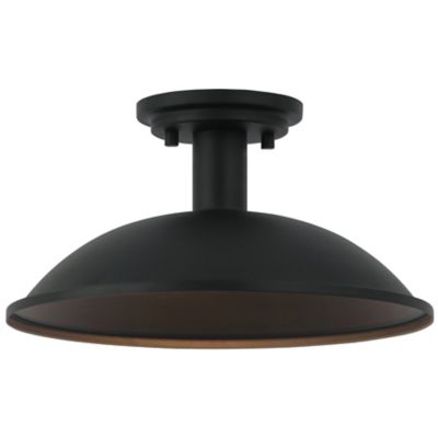 Huxe Dustin Semi Flushmount Light - Color: Black - Size: Small