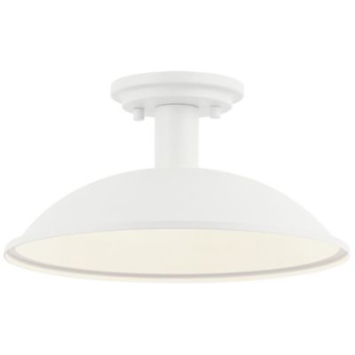 Huxe Dustin Semi Flushmount Light - Color: White - Size: Small