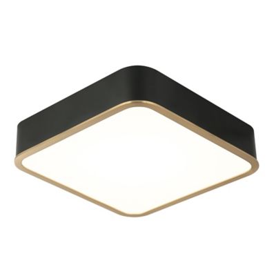 Huxe Bartlet LED Flushmount Light - Color: Black - Size: Small