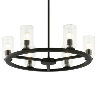 Huxe Tesso Chandelier - Color: Black - Size: 24