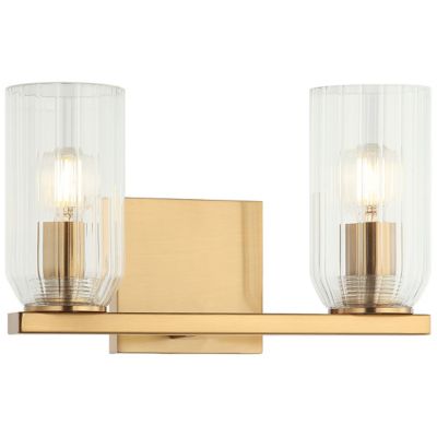 Huxe Tesso 2-Light Wall Sconce - Color: Brass - Size: 2 light