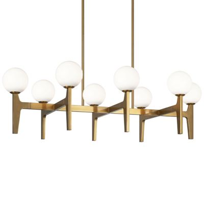 Huxe Raya Linear Chandelier - Color: Brass - Size: 8 light