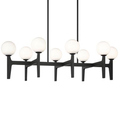 Huxe Raya Linear Chandelier - Color: Black - Size: 8 light