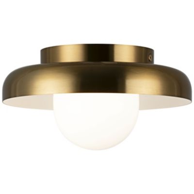 Huxe Cressi Flushmount Light - Color: Brass - Size: 7 