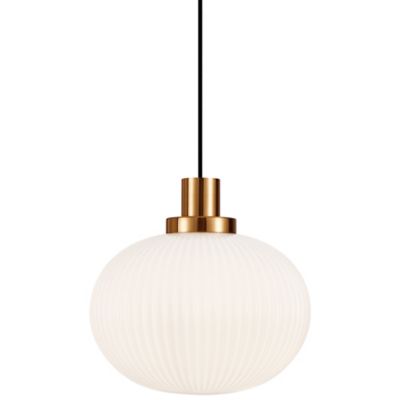 Huxe Charisma Oval Pendant Light - Color: White - Size: 1 light