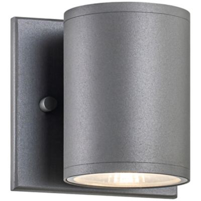 Huxe Tibu LED Outdoor Wall Sconce - Color: Grey - Size: Small