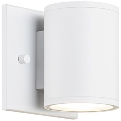 Huxe Tibu LED Outdoor Wall Sconce - Color: White - Size: Small