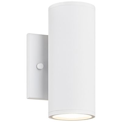 Huxe Tibu LED Outdoor Wall Sconce - Color: White - Size: Medium