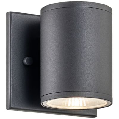 Huxe Tibu LED Outdoor Wall Sconce - Color: Black - Size: Small