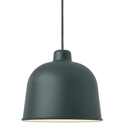 Muuto Grain Pendant Light - Color: Green - Size: 1 light - MGRAPDLP-DKGN