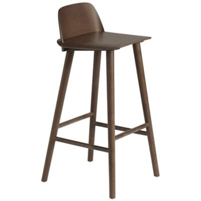 Muuto Nerd Stool - Color: Brown - Size: Bar - MNRDSTBW-STD