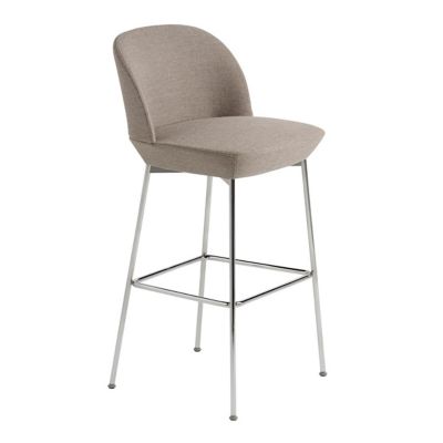 Muuto Oslo Stool - Color: Beige - Size: Bar - MOSLSTBU-CHRO-M16132