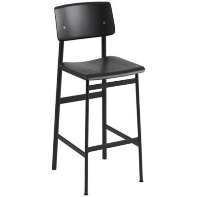 Muuto Loft Stool - Color: Black - Size: Bar - MLFTSTBW-BLCK-BLCK