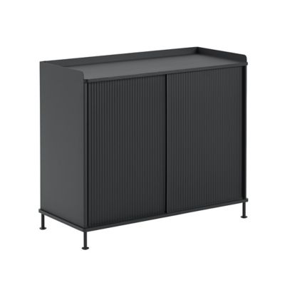 Muuto Enfold Sideboard - Color: Black - Size: Tall - MENFSBT-BLCK-BLCK