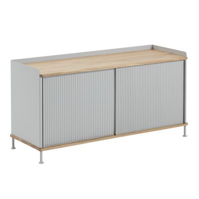 Muuto Enfold Sideboard - Color: Grey - Size: Low - MENFSBL-OAK-GREY