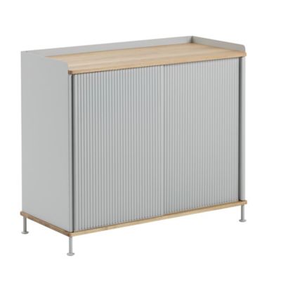 Muuto Enfold Sideboard - Color: Grey - Size: Tall - MENFSBT-OAK-GREY