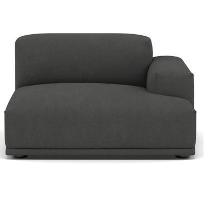 Muuto Connect Modular Sofa with Armrest - Color: Black - MCONAMR-K207410